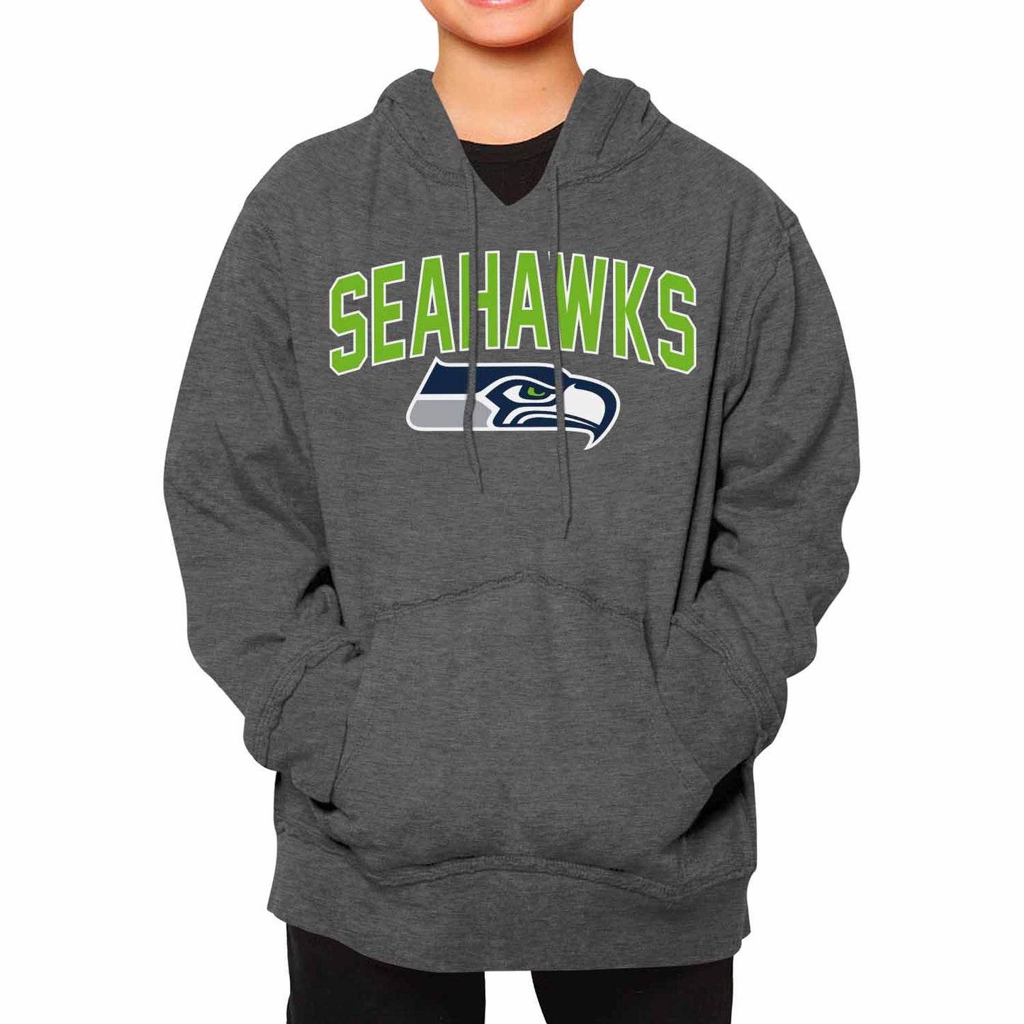 Seattle Seahawks NFL Youth Home Team Hoodie- Kids Hooded Sweatshirt - Sport Gray