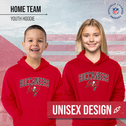 Tampa Bay Buccaneers NFL Youth Home Team Hoodie- Kids Hooded Sweatshirt - Red