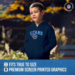 Tennessee Titans NFL Youth Home Team Hoodie- Kids Hooded Sweatshirt - Navy
