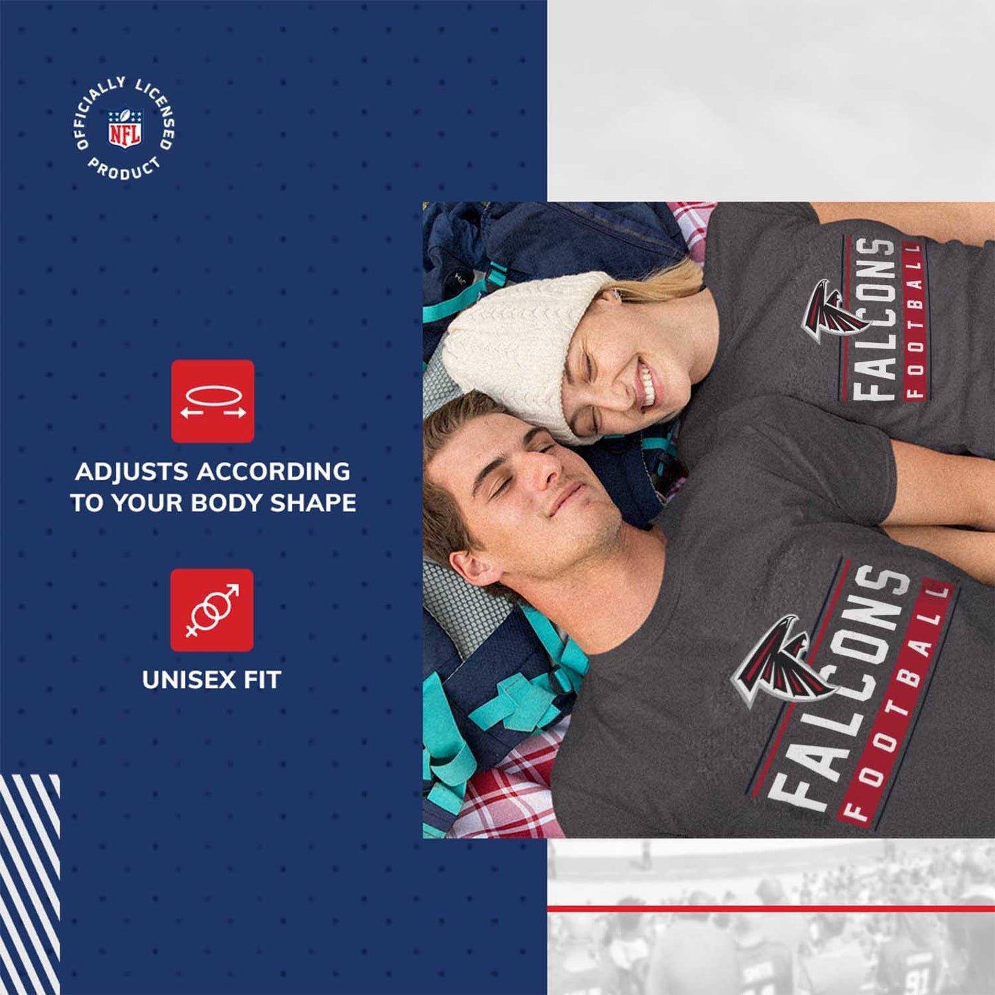Atlanta Falcons NFL Adult MVP True Fan T-Shirt - Charcoal