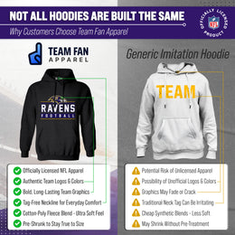 Baltimore Ravens NFL Adult True Fan Hooded Charcoal Sweatshirt - Charcoal