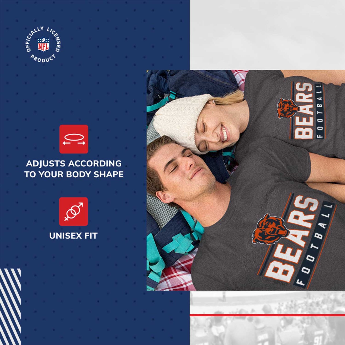 Chicago Bears NFL Adult MVP True Fan T-Shirt - Charcoal