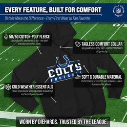 Indianapolis Colts NFL Adult True Fan Hooded Charcoal Sweatshirt - Charcoal