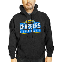 Los Angeles Chargers NFL Adult True Fan Hooded Charcoal Sweatshirt - Charcoal