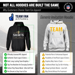New Orleans Saints NFL Adult True Fan Hooded Charcoal Sweatshirt - Charcoal