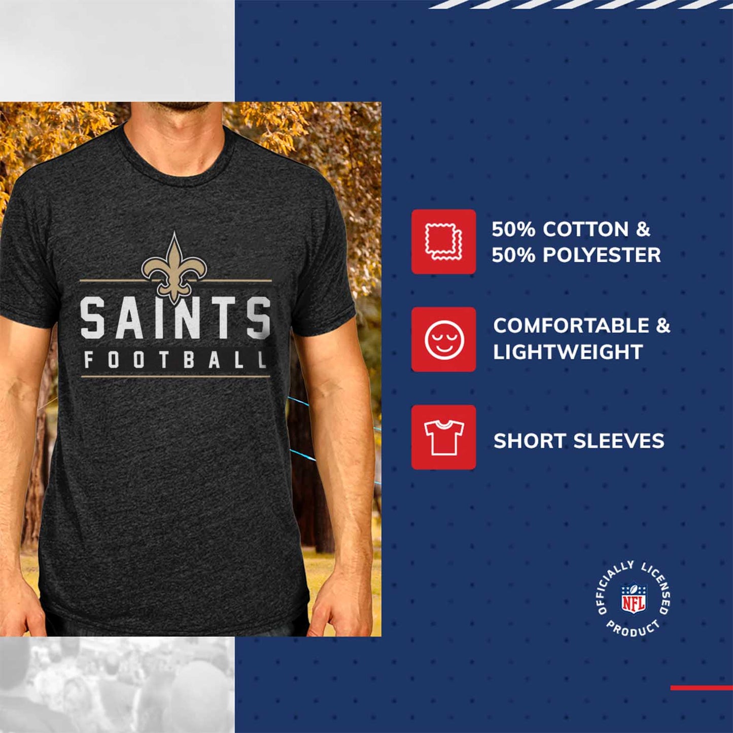 New Orleans Saints NFL Adult MVP True Fan T-Shirt - Charcoal