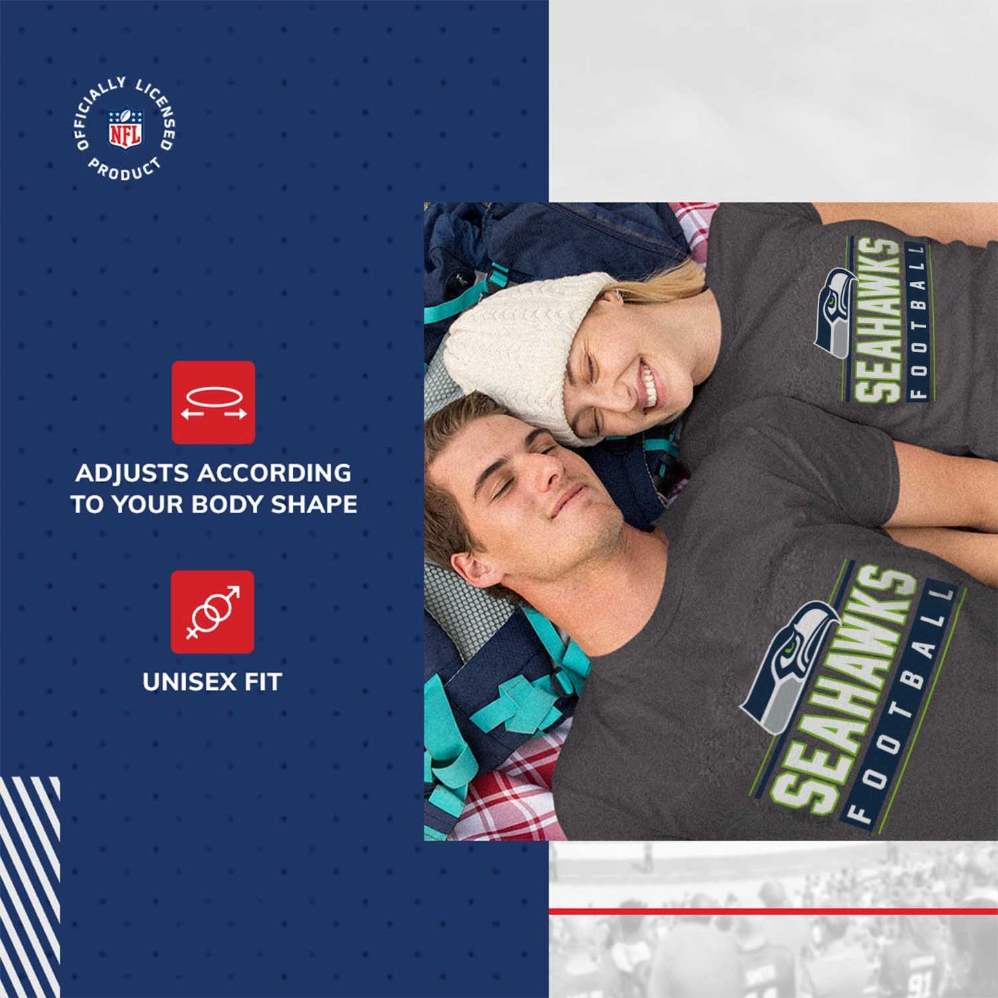 Seattle Seahawks NFL Adult MVP True Fan T-Shirt - Charcoal