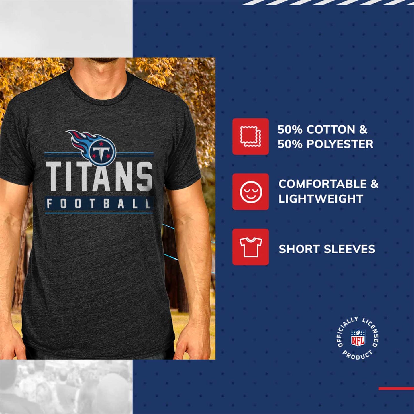 Tennessee Titans NFL Adult MVP True Fan T-Shirt - Charcoal