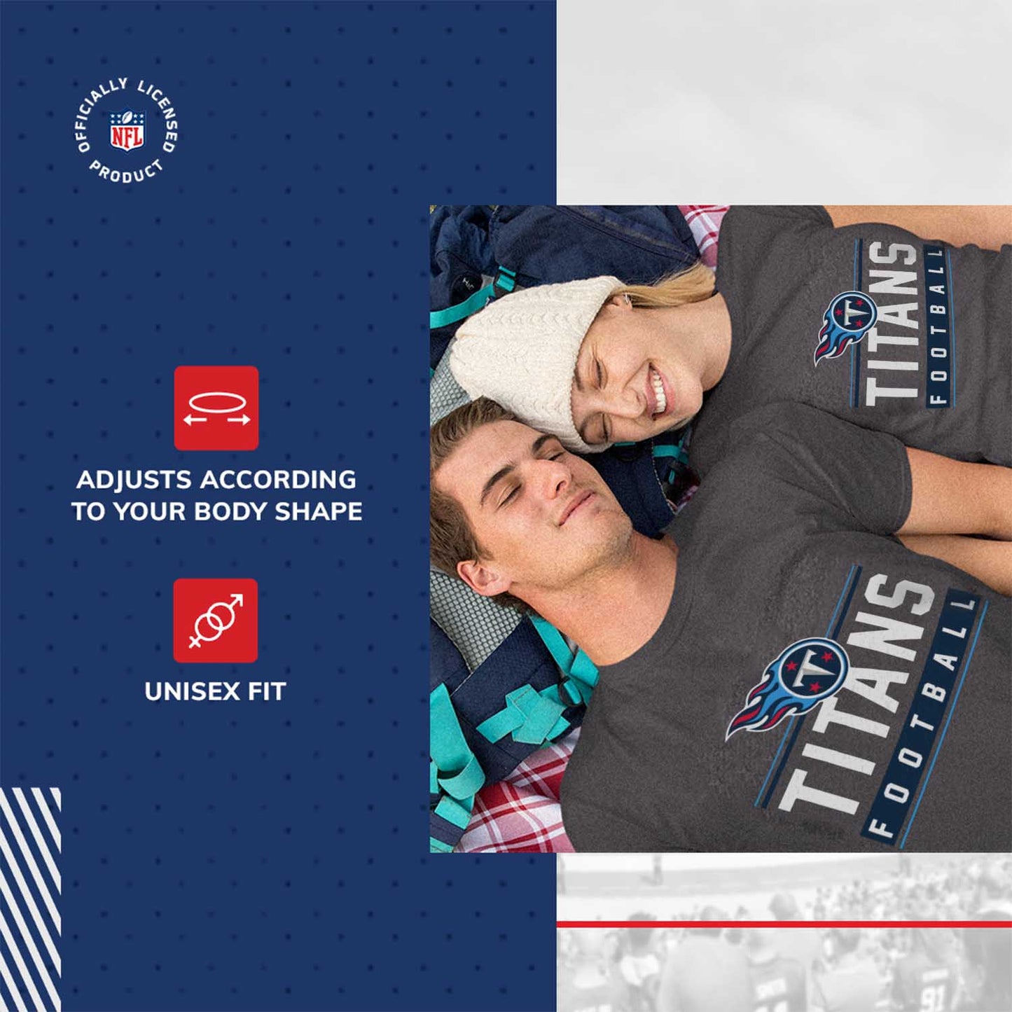 Tennessee Titans NFL Adult MVP True Fan T-Shirt - Charcoal