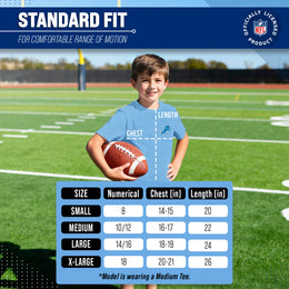 Detroit Lions Team Fan Apparel NFL Youth Final Countdown Tee- Pro Football T-Shirt For Boys & Girls - Blue