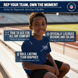 Tennessee Titans Team Fan Apparel NFL Youth Final Countdown Tee- Pro Football T-Shirt For Boys & Girls - Navy