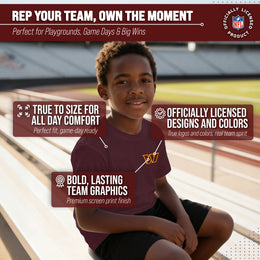 Washington Commanders Team Fan Apparel NFL Youth Final Countdown Tee- Pro Football T-Shirt For Boys & Girls - Maroon