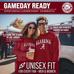 Alabama Sweatshirt Fleece Crewneck for Men and Women - Crimson