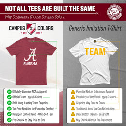 Alabama Crimson Tide Adult MVP Heathered Cotton Blend T-Shirt - Crimson