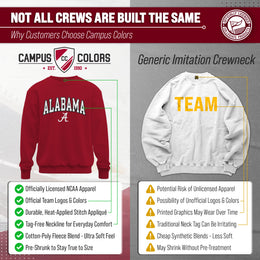 Alabama Crimson Tide Adult Tackle Twill Crewneck - Crimson