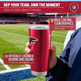 Atlanta Falcons NFL 20oz Gameday Stainless Steel Tumbler - Red
