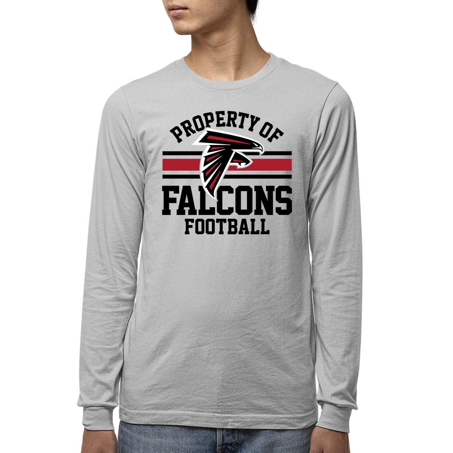 Atlanta Falcons NFL Youth Property Of Long Sleeve Lightweight T Shirt - Sport Gray