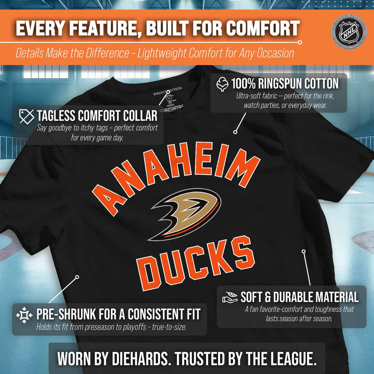 Anaheim Ducks NHL Gameday T-Shirt - Black