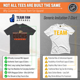 Anaheim Ducks Adult NHL Heather Charcoal True Fan Hockey T-Shirt - Charcoal