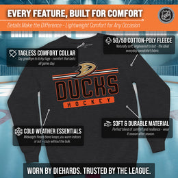 Anaheim Ducks NHL Charcoal True Fan Crewneck Sweatshirt - Charcoal