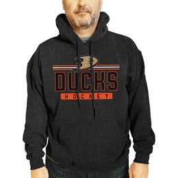 Anaheim Ducks NHL Adult Heather Charcoal True Fan Hooded Sweatshirt Unisex - Charcoal