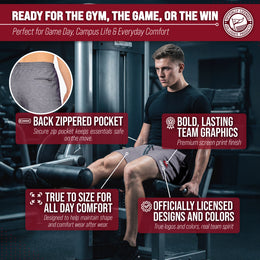 Arkansas Razorbacks NCAA Men’s University Athletic Performance Shorts - Gray Heather
