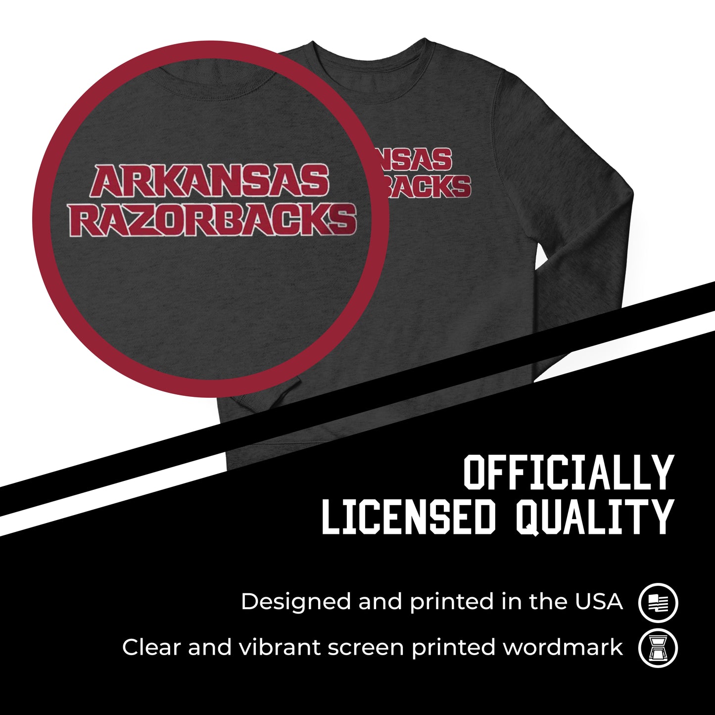 Alabama Crimson Tide NCAA Adult Charcoal Crewneck Fleece Sweatshirt - Charcoal
