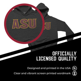 Arizona State Sun Devils NCAA Adult Cotton Blend Charcoal Hooded Sweatshirt - Charcoal