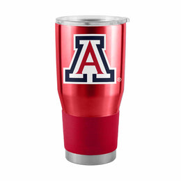 Arizona Wildcats NCAA University 30oz Stainless Steel Vacuum Insulated Game Day Tumbler with Silicone Grip - Red