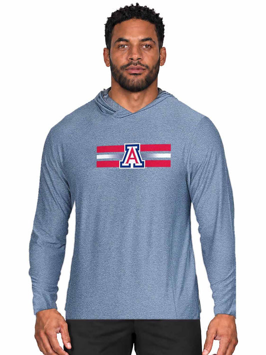 Arizona Wildcats  Scholarship Cloud Jersey Hoodie NCAA - Navy Heather
