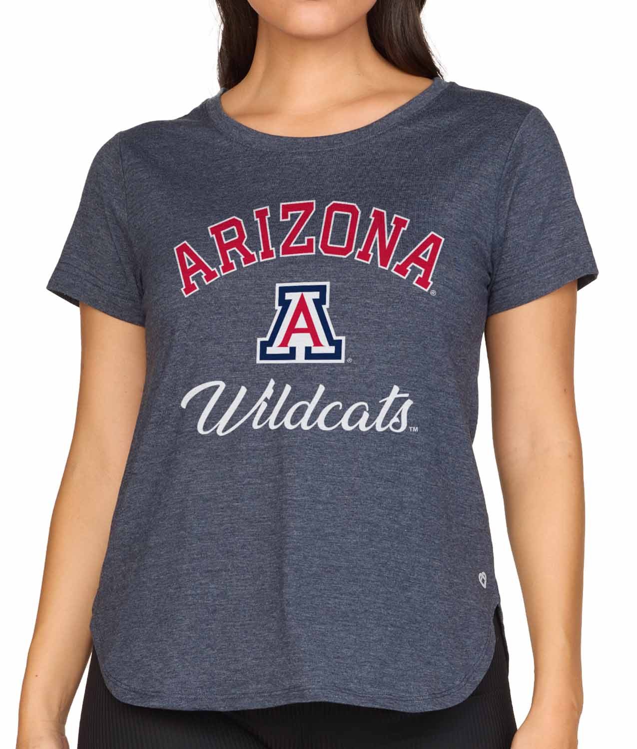 Arizona Wildcats NCAA Womens Tag-Less Ultra Soft Tailgate T-Shirt - Navy Heather