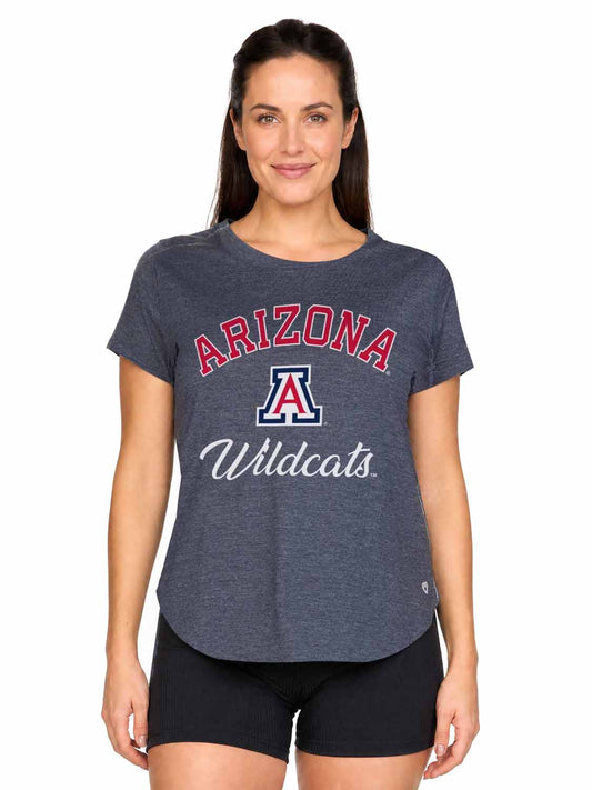 Arizona Wildcats  Women's NCAA Tailgate Heathered Tee - Navy Heather