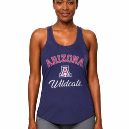 Arizona Wildcats  Tailgate Racerback Tank Top NCAA Women's Licensed - Navy Heather