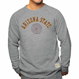 Arizona Wildcats College Gray University Seal Crewneck Sweatshirt - Gray