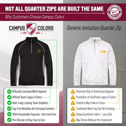Arizona State Sun Devils Mens NCAA Campus Classic Long Sleeve 1/4 Zip Windshirt - Black