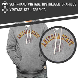 Arizona State Sun Devils College Gray University Seal Hooded Sweatshirt - Gray