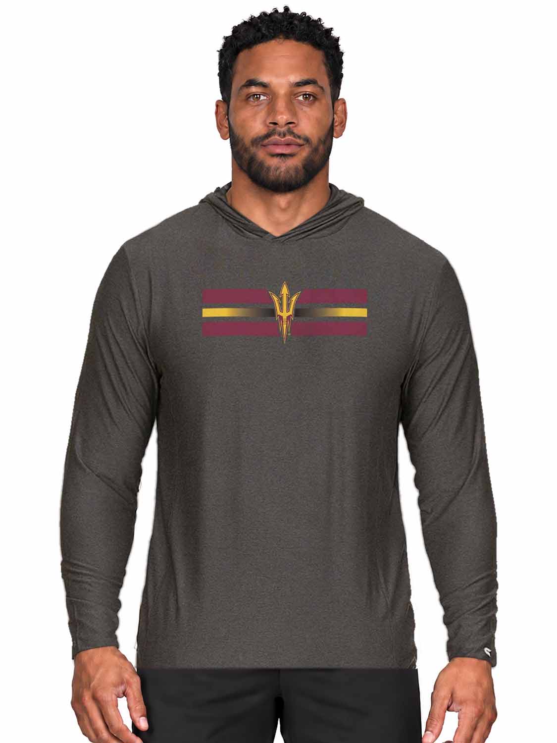 Arizona State Sun Devils  Scholarship Cloud Jersey Hoodie - Black Heather