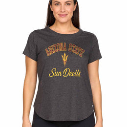 Arizona State Sun Devils  Women's NCAA Tailgate Heathered Tee - Black Heather