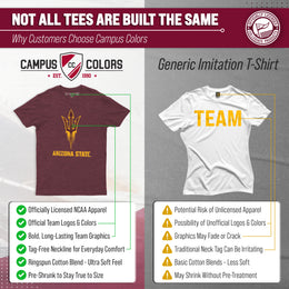 Arizona State Sun Devils Adult MVP Heathered Cotton Blend T-Shirt - Maroon