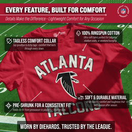Atlanta Falcons NFL Adult Retro Gameday Unisex T-Shirt - Red