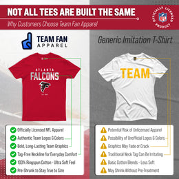 Atlanta Falcons Adult NFL Diagonal Fade Color Block T-Shirt - Red