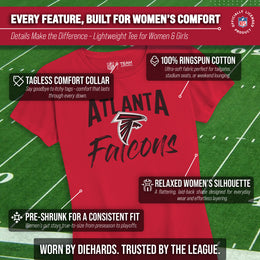 Atlanta Falcons NFL Women's Paintbrush Fitted T-Shirt - Red