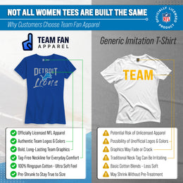 Detroit Lions NFL Women's Paintbrush Fitted T-Shirt - Black
