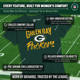 Green Bay Packers NFL Women's Paintbrush Fitted T-Shirt - Green
