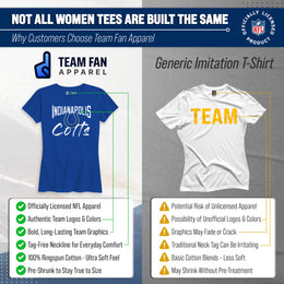 Indianapolis Colts NFL Women's Paintbrush Fitted T-Shirt - Royal
