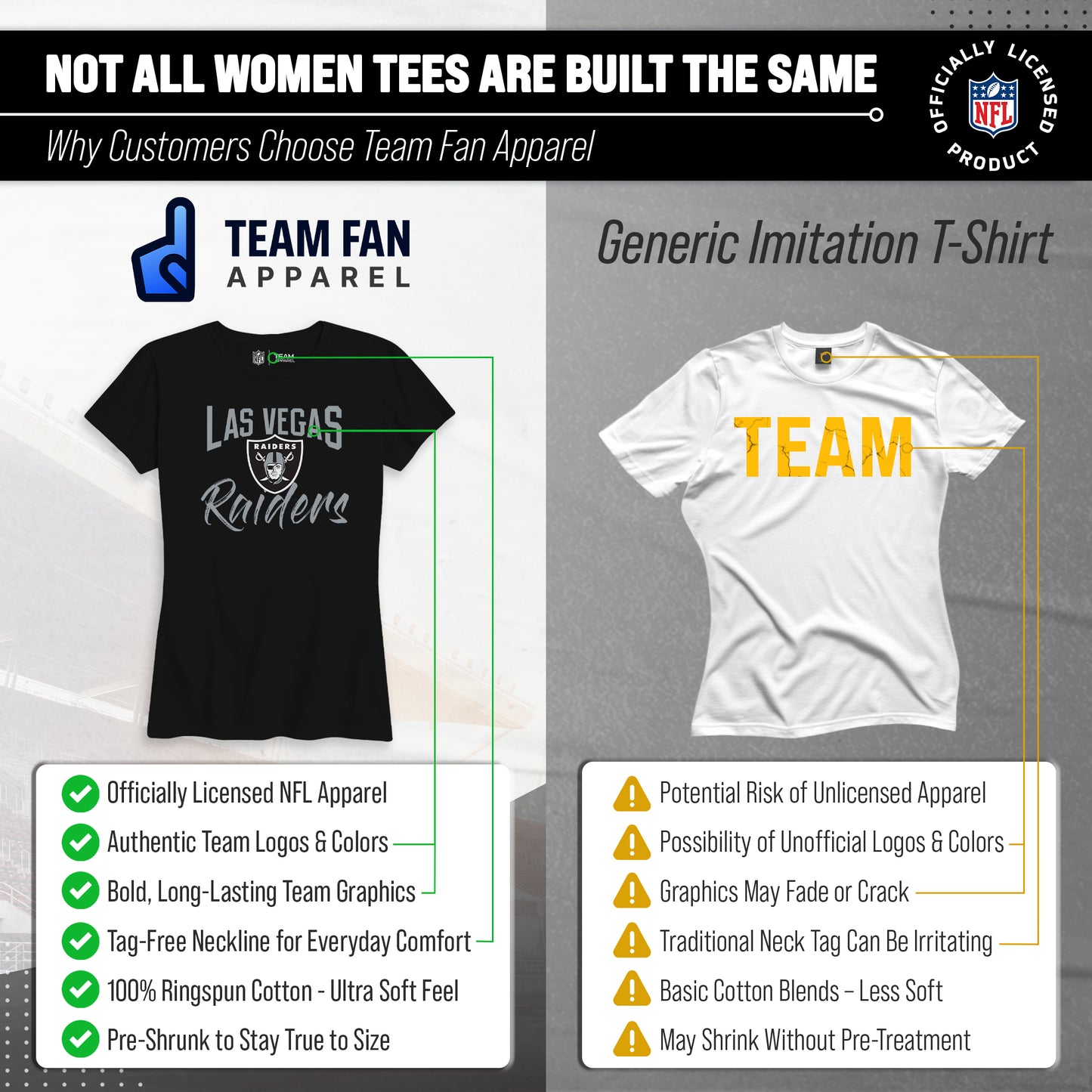 Las Vegas Raiders NFL Women's Paintbrush Fitted T-Shirt - Black