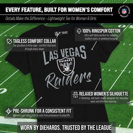 Las Vegas Raiders NFL Women's Paintbrush Fitted T-Shirt - Black