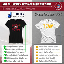 San Francisco 49ers NFL Women's Paintbrush Fitted T-Shirt - Black
