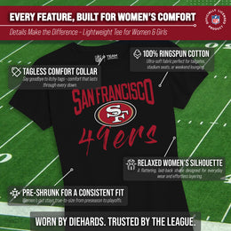 San Francisco 49ers NFL Women's Paintbrush Fitted T-Shirt - Black