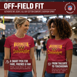 Washington Commanders NFL Women's Paintbrush Fitted T-Shirt - Maroon